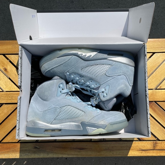 Jordan 5 Bluebird suede shoes size 10 men’s - Picture 2 of 13